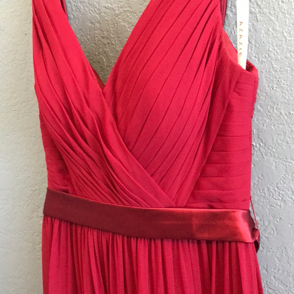 Azazie Leanna Burgundy Dress - Picture 3 of 10
